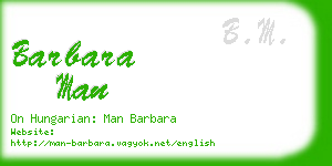 barbara man business card